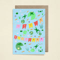 Little Black Cat - 'Hoppy Birthday' A6 Greetings Card