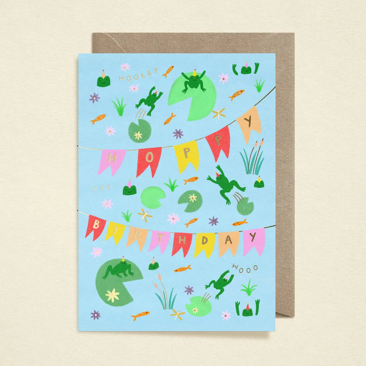 Little Black Cat - 'Hoppy Birthday' A6 Greetings Card