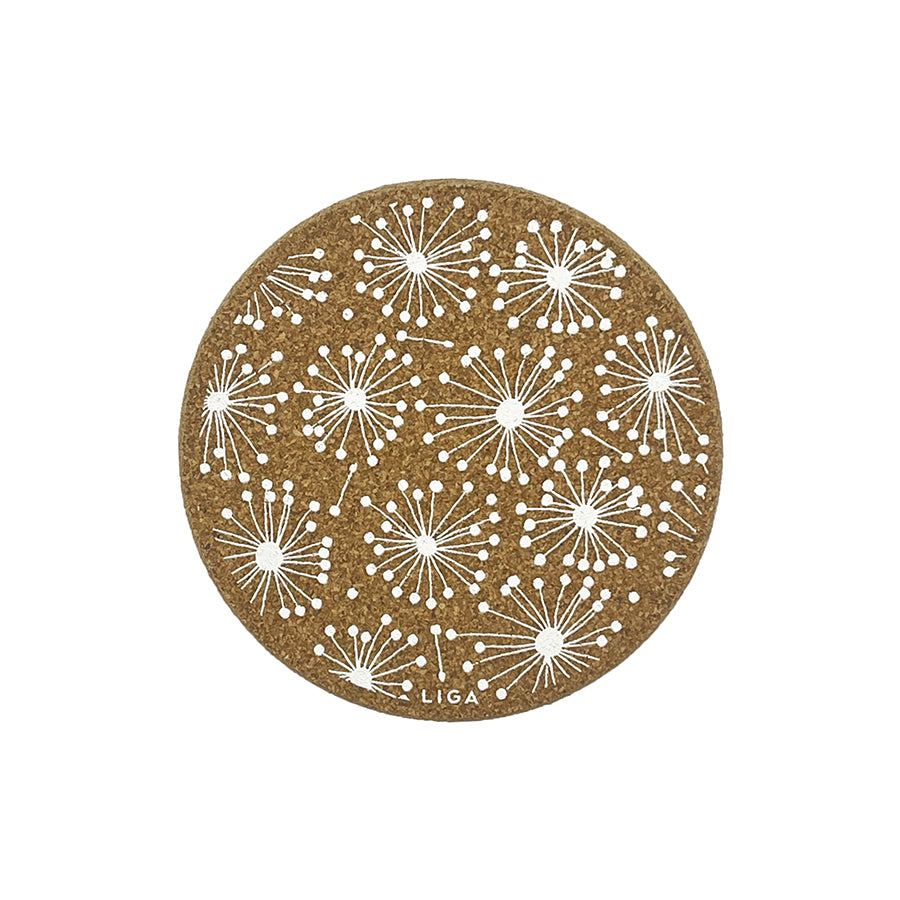 Cork Coasters - Dandelions