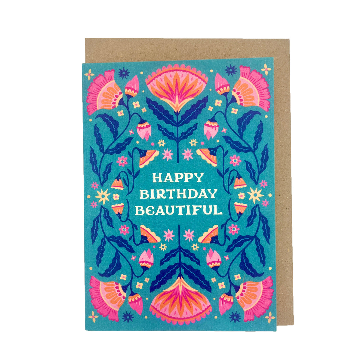 Natasha Robinson - "Happy Birthday Beautiful" A6 Greetings Card