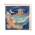 Natasha Robinson - "Owl Corfe Castle" Square Greetings Card