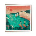 Natasha Robinson - "Sunset Paddleboard" Square Greetings Card
