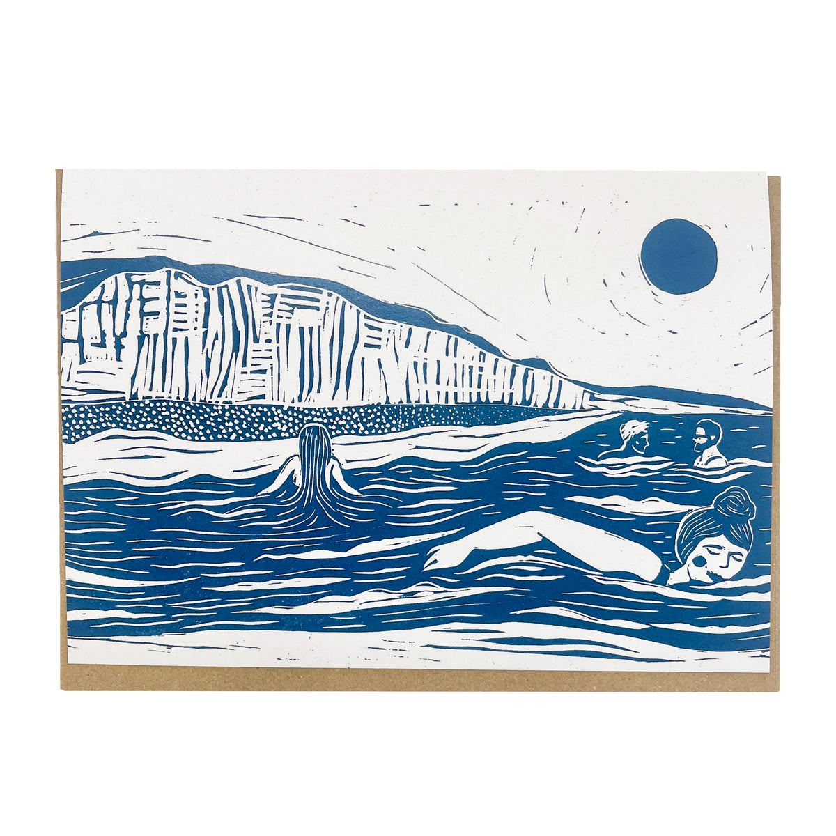 Prints by the Bay - "Swim the Bay" Greetings Card