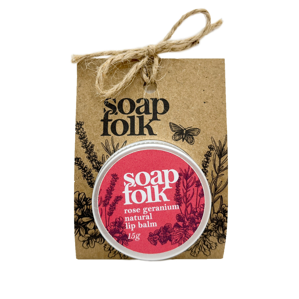 Folk Soap - Natural Lip Balm - Rose Geranium