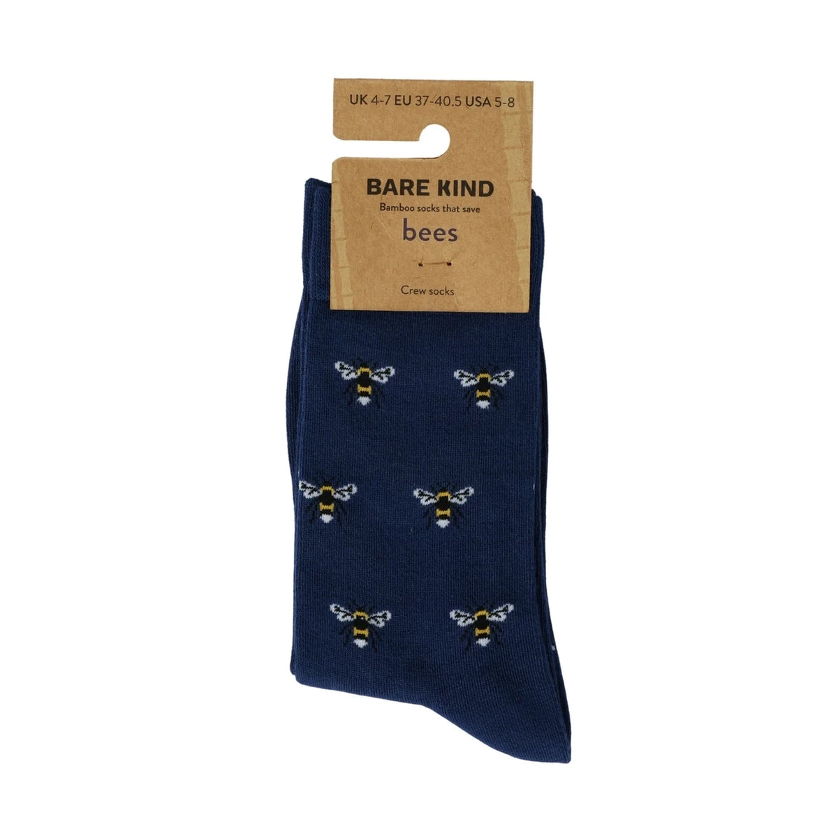 Bare Kind Socks - Bees (Dark Blue)