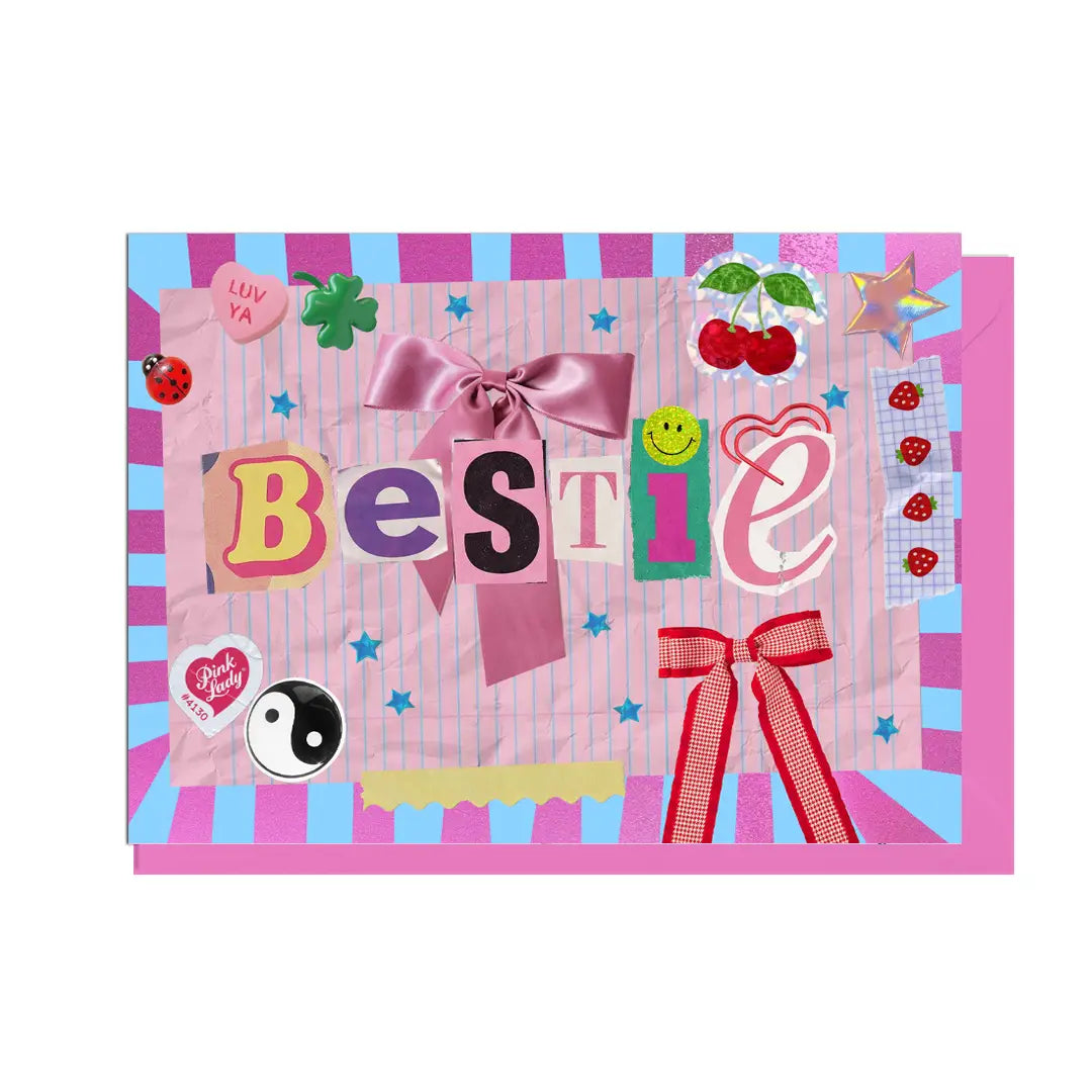 Jolly Awesome - 'Bestie' A6 Landscape Greetings Card