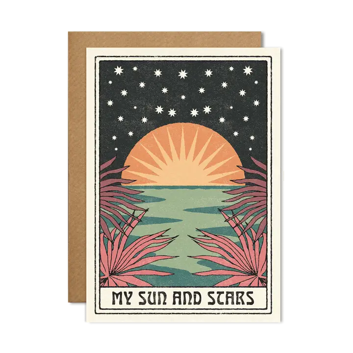 Cai & Jo - 'My Sun and Stars' Greetings Card