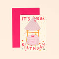 Little Black Cat - 'Birthday Wishing Well' A6 Greetings Card