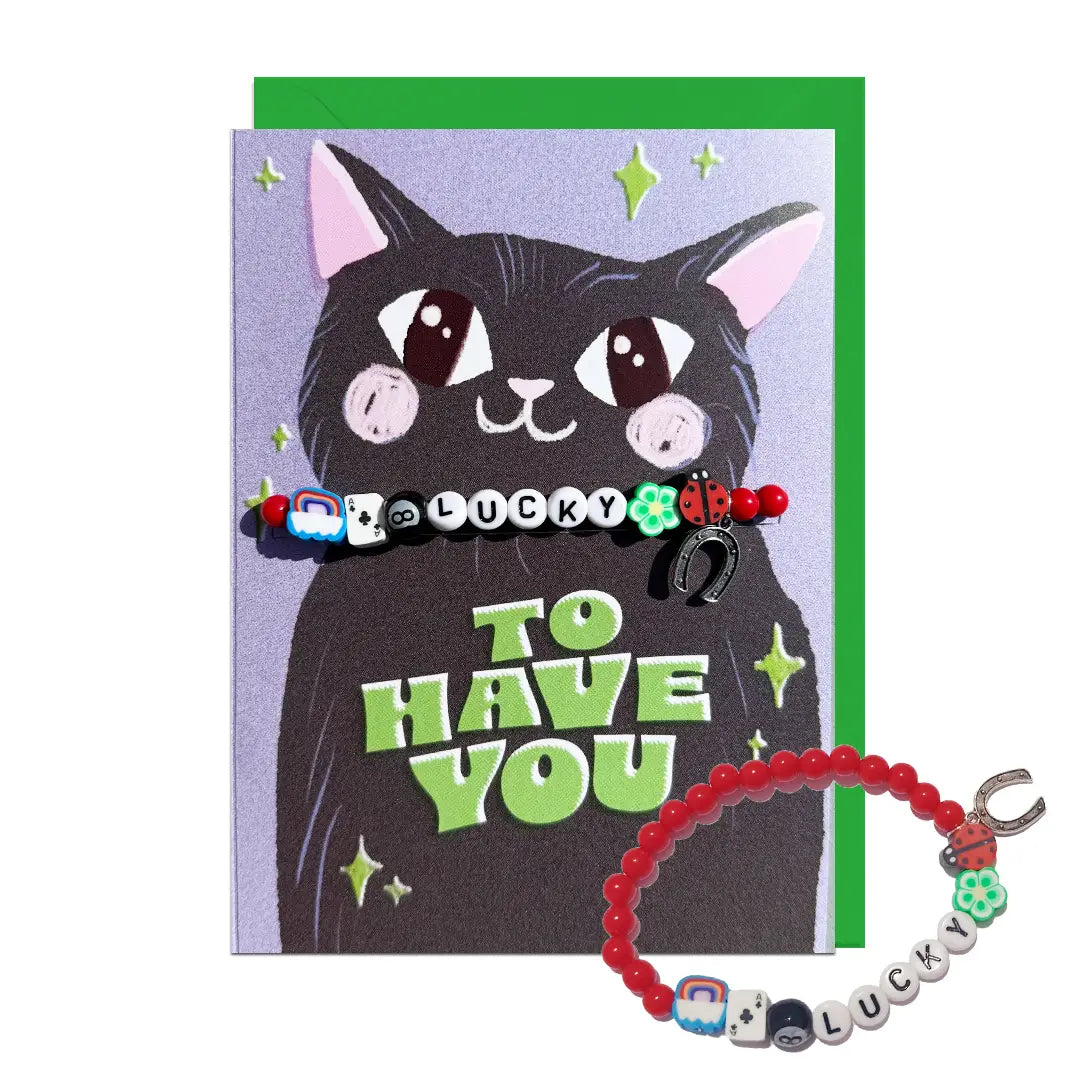 Jolly Awesome - 'Lucky to Have You' A6 Bracelet Greetings Card