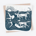 Prints by the Bay - "Paddlers" Greetings Card