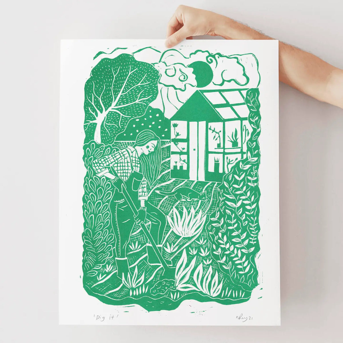 Prints by the Bay - 'Dig It' A3 Riso Print