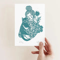 Prints by the Bay - 'Kitty' A5 Riso Print