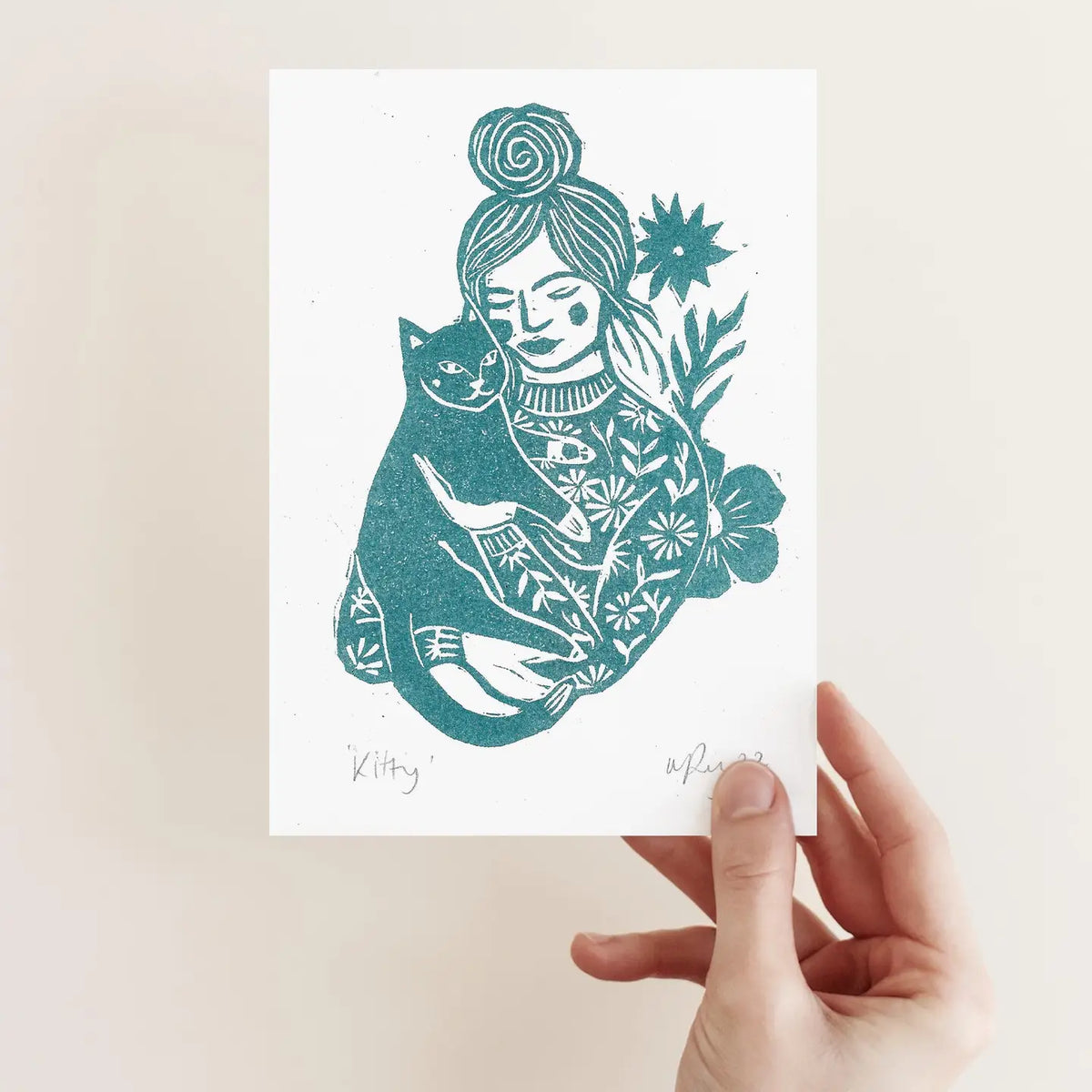 Prints by the Bay - 'Kitty' A5 Riso Print