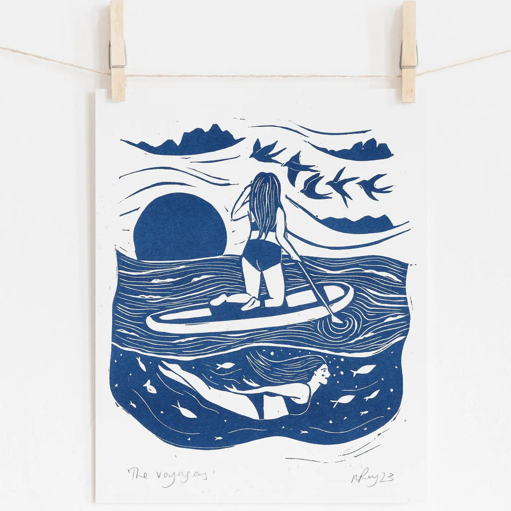 Prints by the Bay - 'The Voyagers' A4 Riso Print
