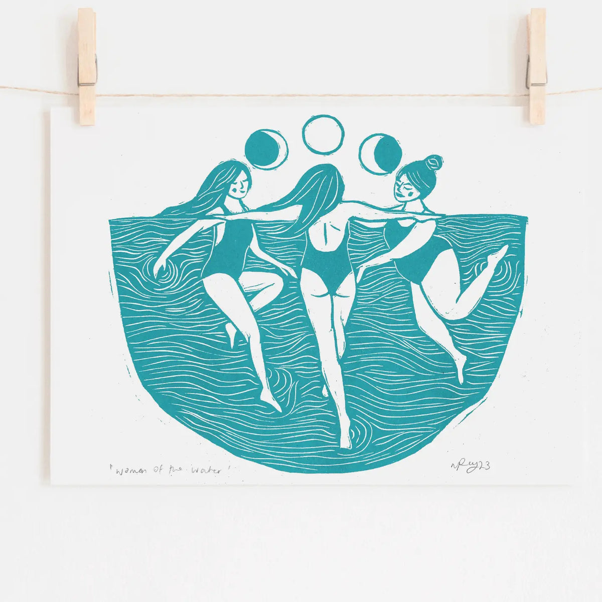Prints by the Bay - 'Women of the Water' A4 Riso Print